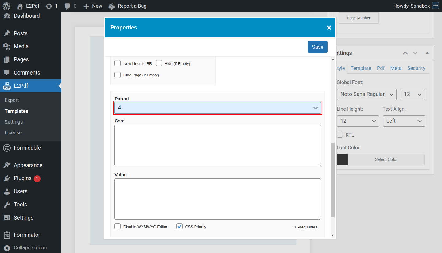 Parent / Child | HTML Object | Documentation | E2Pdf - Export PDF tool ...